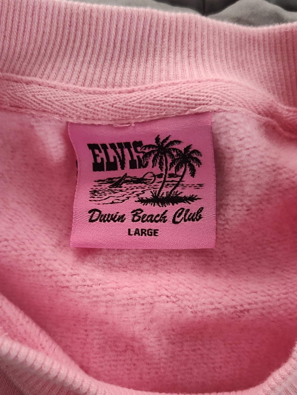 Duvin Elvis Pink Graphic Sweatshirt - Mens Casual Pullover, Sz L - Picture 3 of 4
